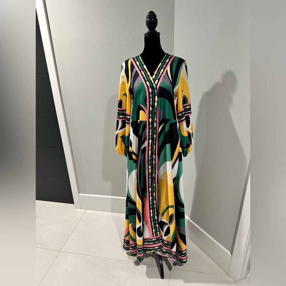 N BY Nancy MAXI BALLOON SLEEVE STATEMENT FASHION DRESS NWT SIZE small